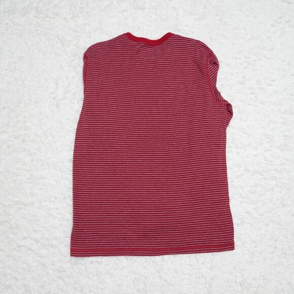 Express Waffle Thermal Sweater Red & Gray Thin Stripe Men Size XL - Picture 5 of 5